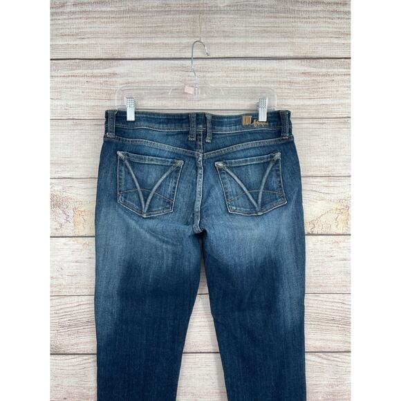 Kut From The Kloth Angie Cropped Skinny Boyfriend Denim Jeans Women's 8 Blue - Picture 4 of 13